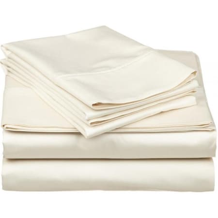 530 Thread Count Egyptian Cotton Full Sheet Set Solid  Ivory